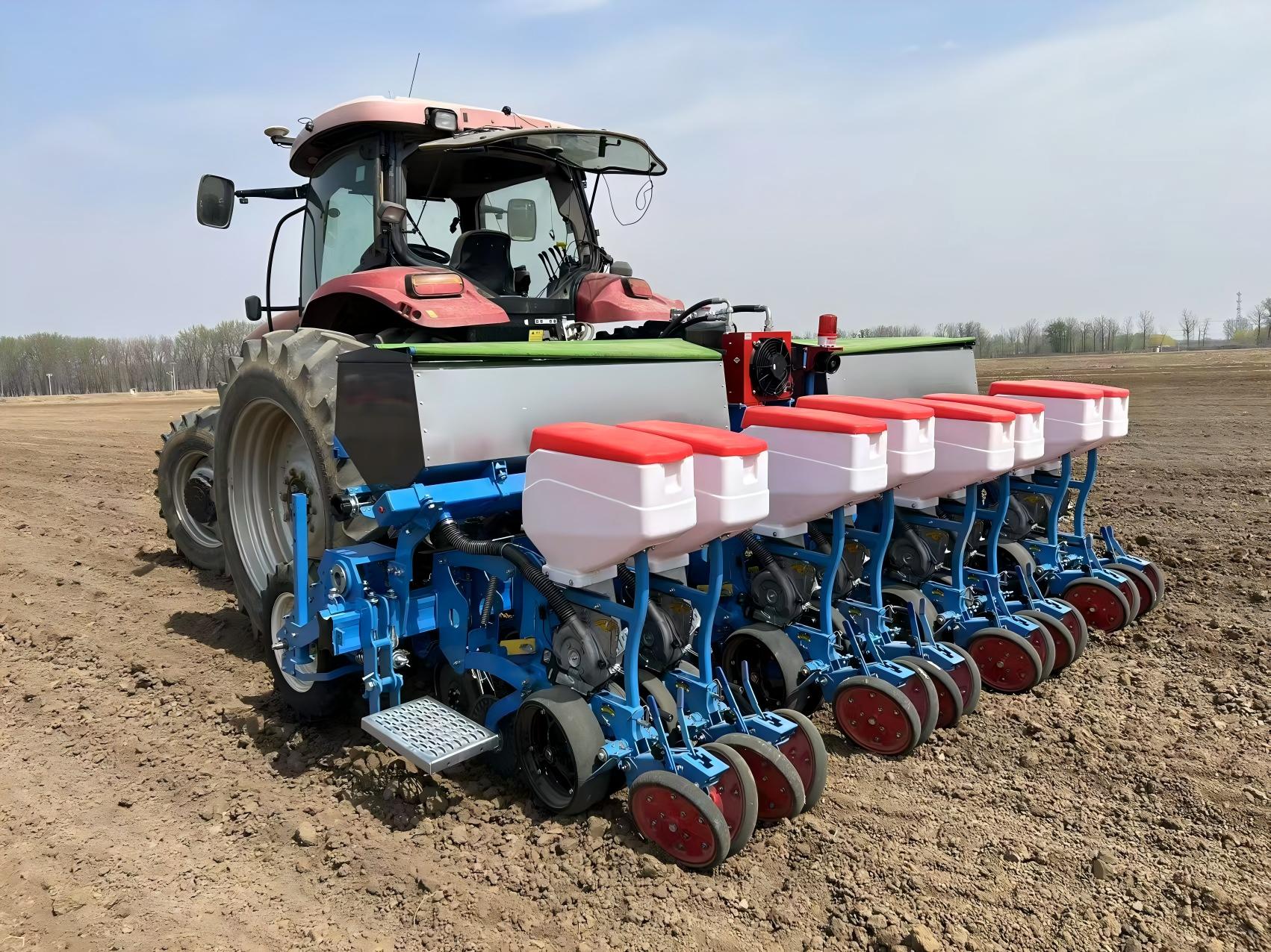 電驅氣力式精量播種機